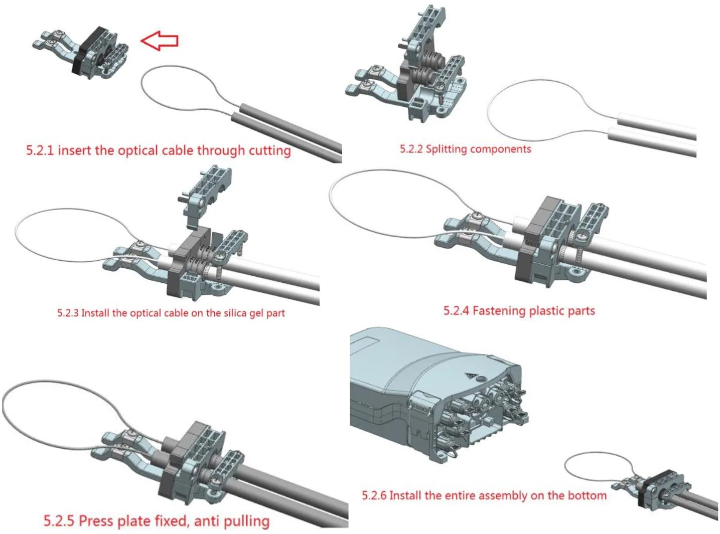 Pre-connectorized Fiber Optic Cable Distribution Box GFS-8SX